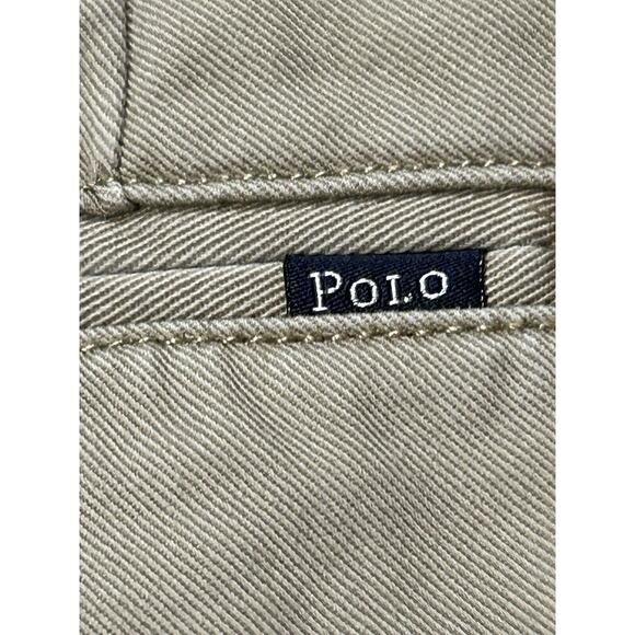 Polo Ralph Lauren Shorts Mens W36 Chino Khaki Beige Flat Front Slash Pocket Golf - Picture 12 of 12